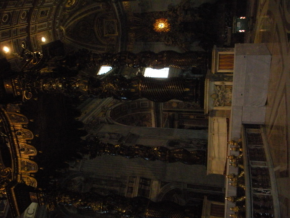 Altar of St Peter's, this marks the tomb of St